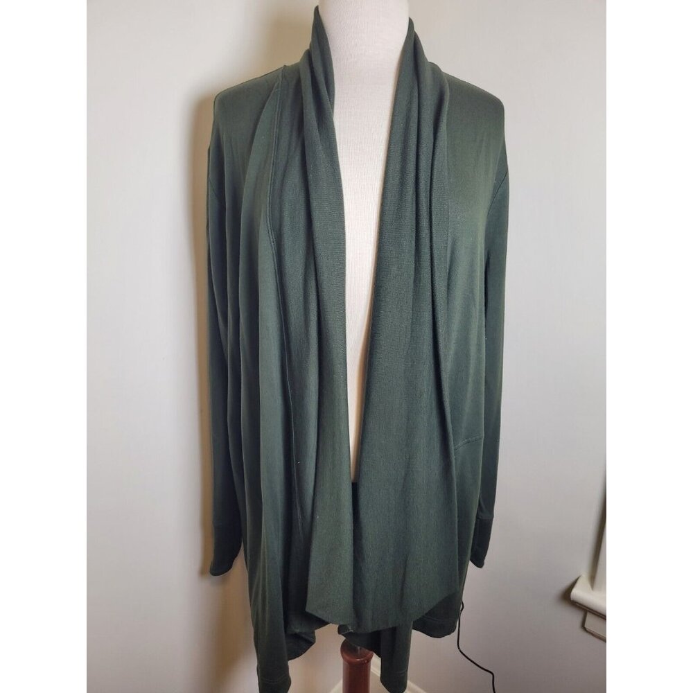 Athleta open front Cardigan sweater green Large Lightweight
